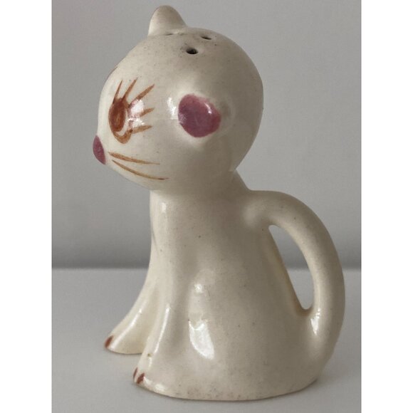 Kitschy CAT Salt Shaker ONLY Ceramic No Stopper Eyelashes Big Eyes - Picture 3 of 6